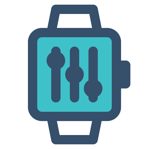 Control, slide, smart, smart watch, watch icon